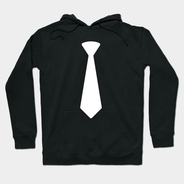 Funny Humor White Tie Hoodie by Sizukikunaiki